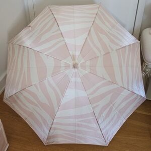 Gyaru Brand Rady Pink And White Zebra Print Satin Umbrella